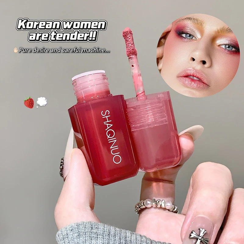 Soft Matte Liquid Blush SHAQINUO Makeup Waterproof Brighten Natural Rouge Peach Pink Violet Jelly Blusher Face Makeup Cosmetics
