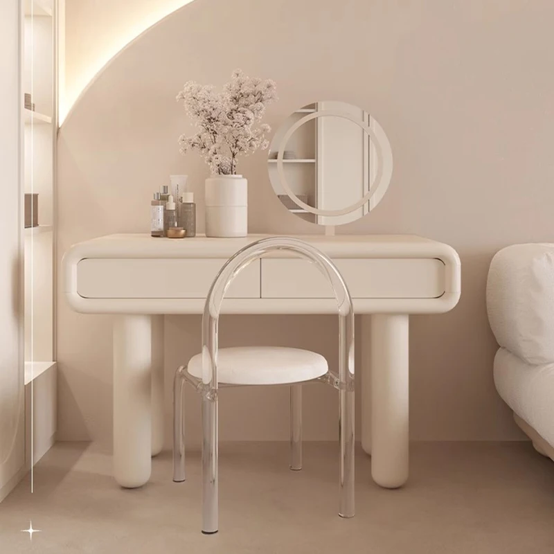 m White Bedroom Vanity Table Mirror Chair Modern Living Room Wood Cosmetics Dressing Table Girl Closets Home Furniture m