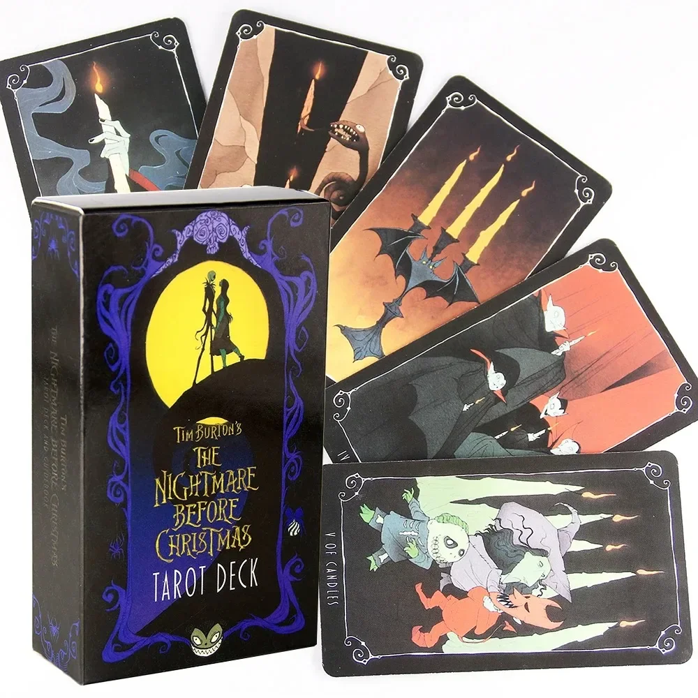 10.3*6cm Fortune Nightmare Before Christmas Taort Sortilege Board Game High Magic Tarot Deck Rider Waite