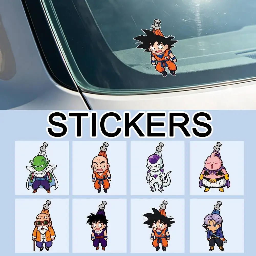 DRAGON BALL Car Window Universal Multi-Purpose Reflective Stickers Scratch Conceal For Auto Bike Helmet Mug Fridge Decoration