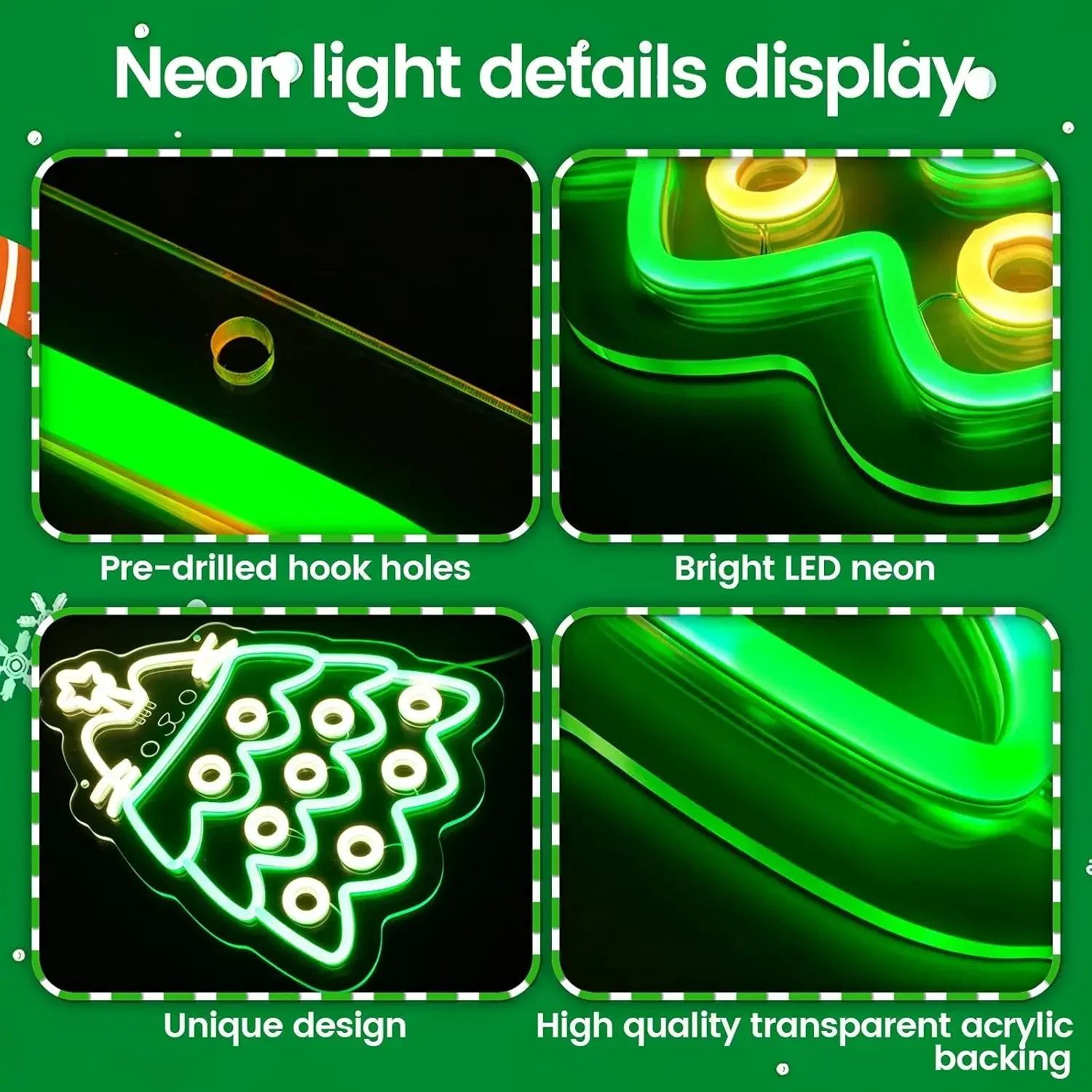 Christmas Tree LED Neon Sign USB Powered Neon Light for Home Bedroom Party Gaming Room Window Christmas Decoration Gift