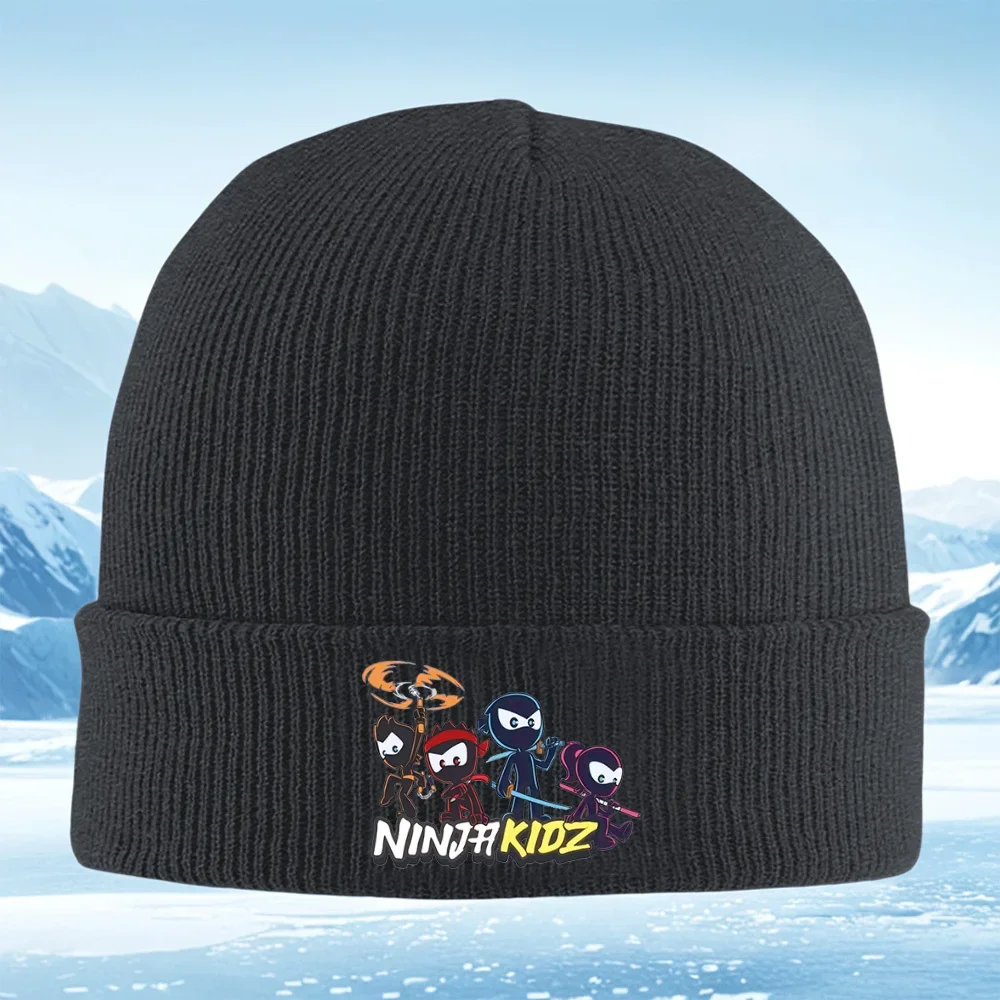 2026 Ninja characters weapons action poses logo Men Women Unisex Knitted Hat Beanie Pullover Cap Winter Thermal Warm Christmas O