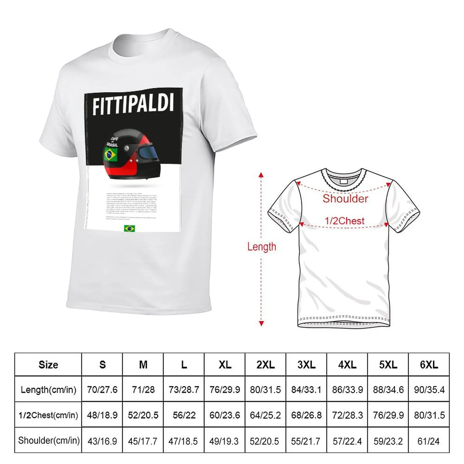 Emerson Fittipaldi Helmet T-Shirt t shirts for man graphic funny man t shirt luxury T-Shirt