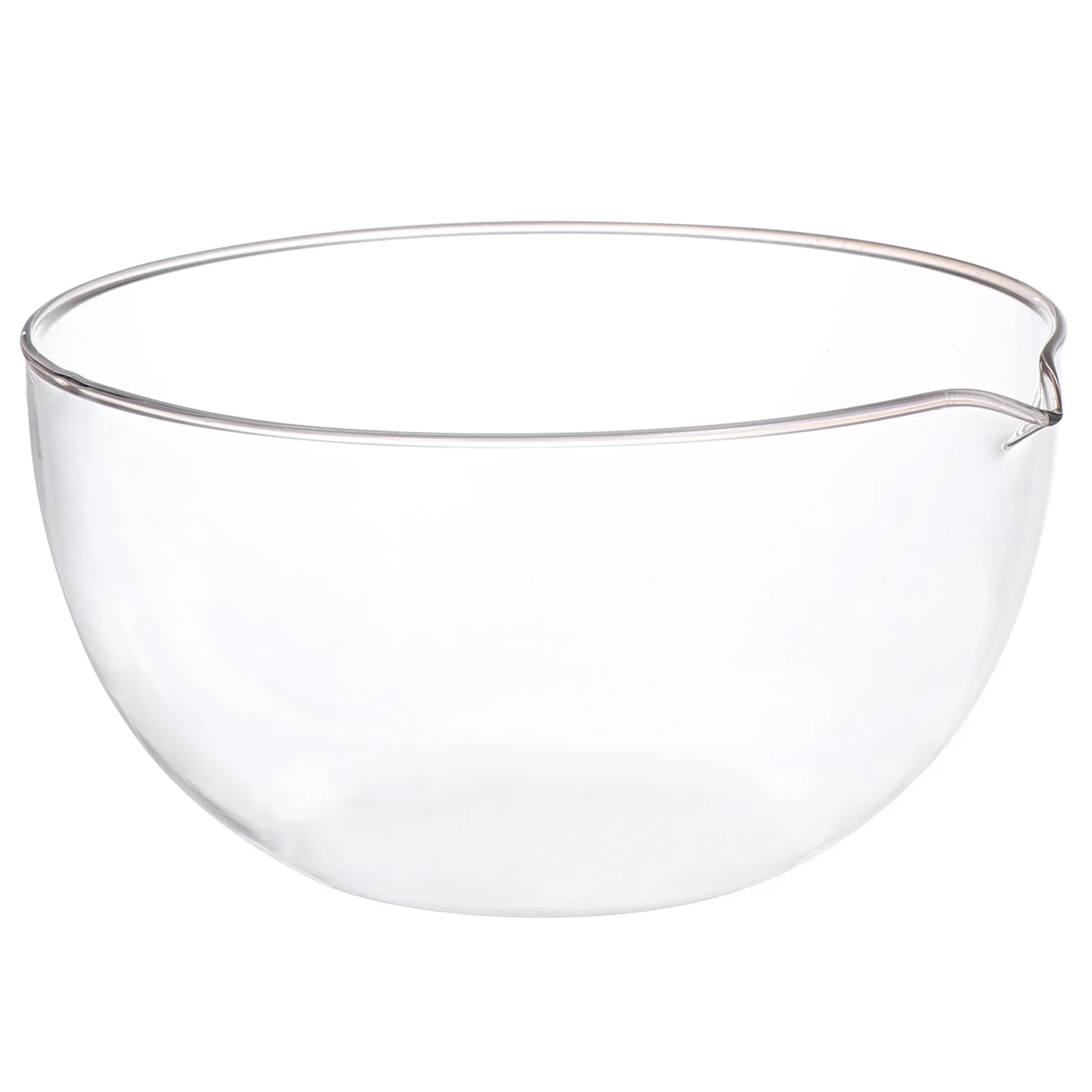 1Pcs Glass Evaporating Dish Container Flat Bottom Reusable Laboratory Tool with Spout Heat Resistant Evaporation Basin for Lab