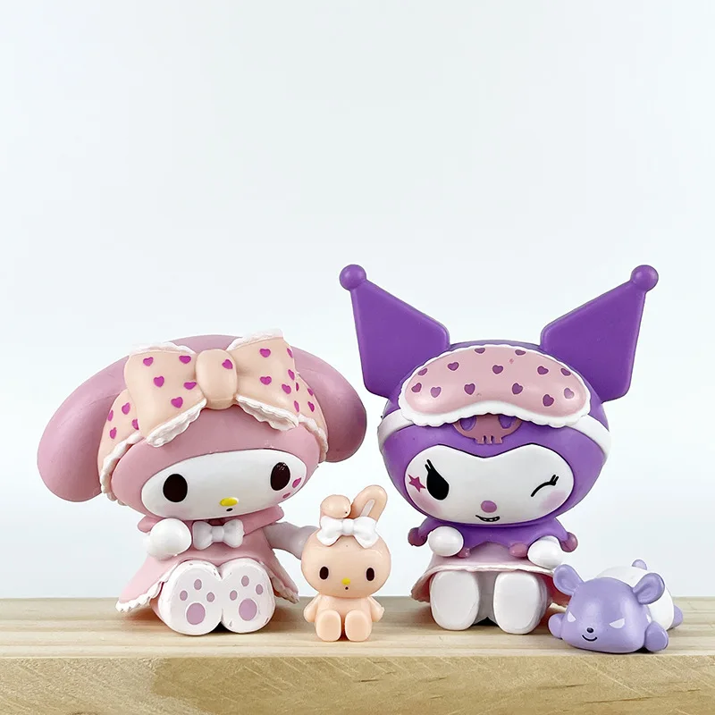 2023 Sanrio pudełko z niespodzianką urocza Kuromi moja melodia figurki zabawki piżama z serii kolekcja domowych ozdób dla dzieci prezent na Boże Narodzenie