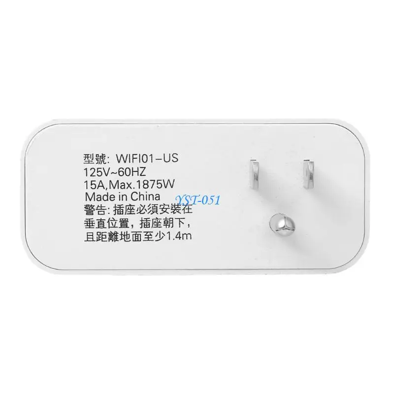 E15A APP Remote Control Timing Socket WiFi Intelligent Plug Outlet Home Energy Monitoring Small Intelligent Socket Enduring