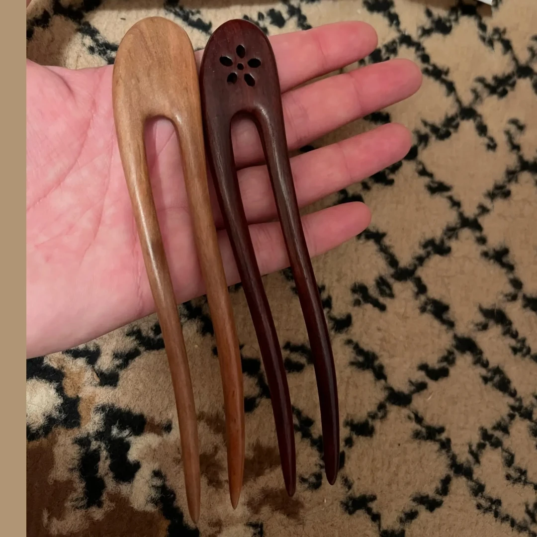 

U Shaped Wooden Hair Sticks Retro Chinese Hairclips Simple Hair Bun Maker Hairpins Headdress Women Girls Ponytail Holder