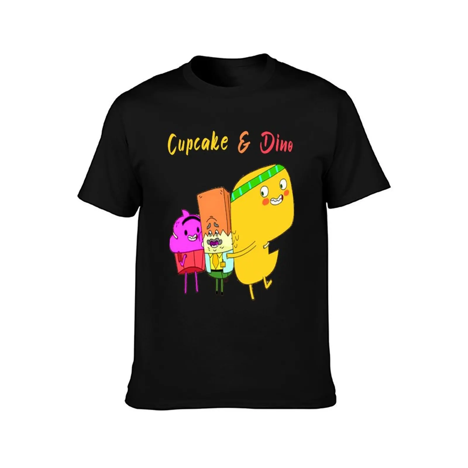 Cupcake & Dino - General Services cupcake and din T-Shirt, Summer Casual Cotton Tee, Oversized Streetwear Tops, Unisex Men Women