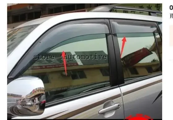 03-09 for Toyota Prado FJ120 Land Cruiser Window Visor Deflector Sun Rain Shade Vent 2003 2004 2005 2006 2007 2008 2009