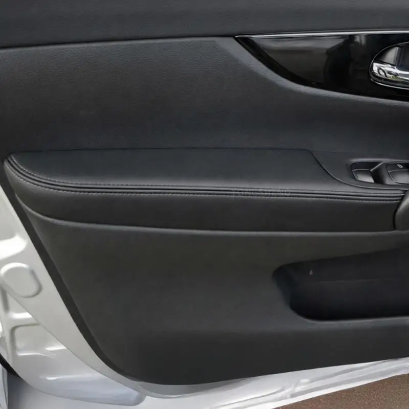 Contoured Door Armrest Cover Set, Black 4 Piece Trim Wrap