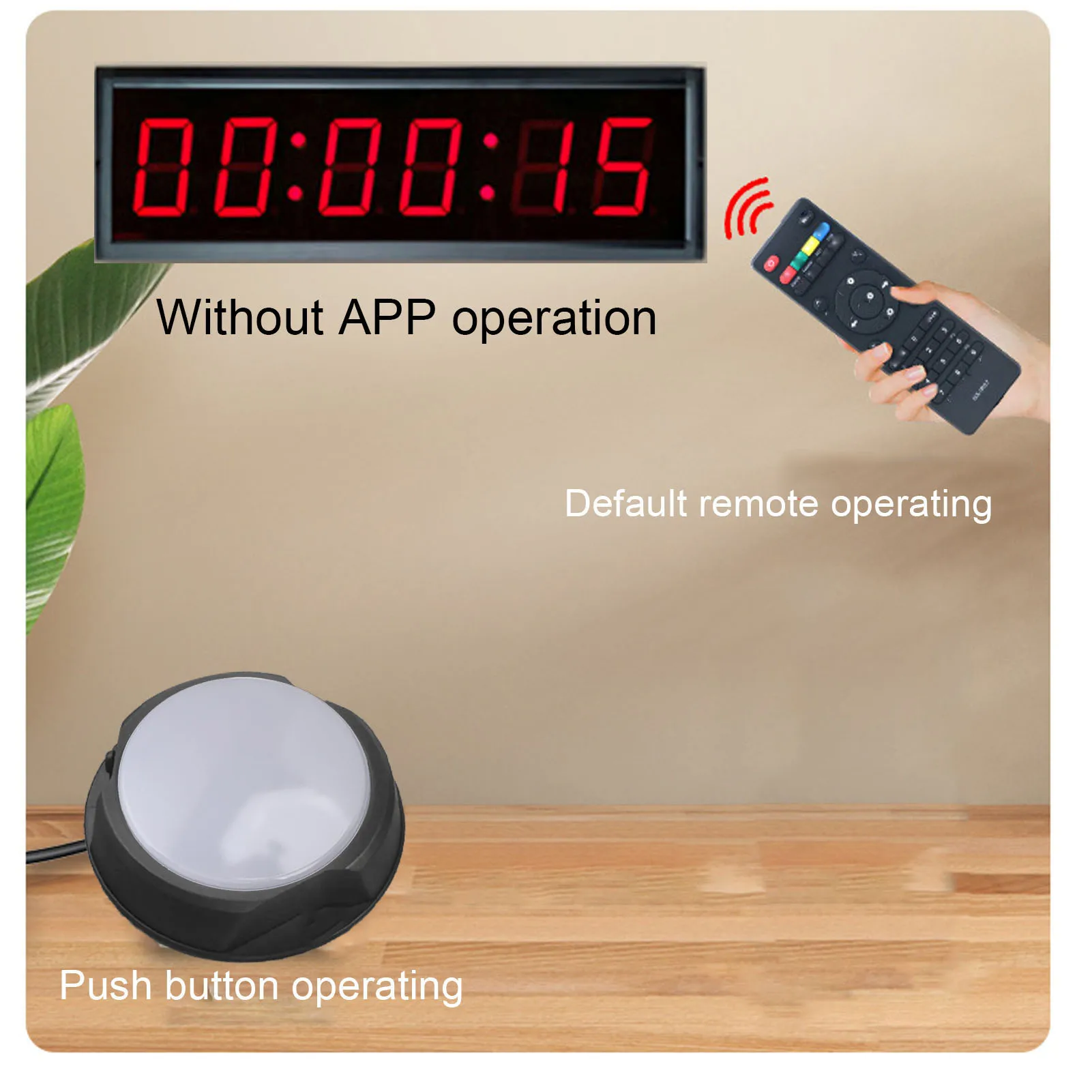 Countdown Count Up Race Timer Lightweight Low Failure Rate Wall Mount LED Race Timer Multifunctional with Stopwatch for Meeting