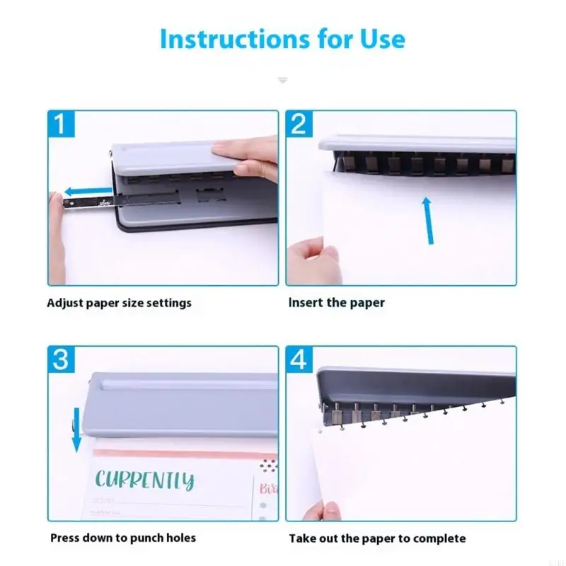 디스크 바인딩 노트북 플래너 스크랩북 K1KF 용 버섯 디스카운드 홀 펀처