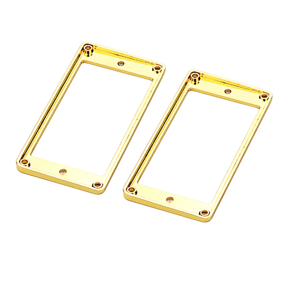 

2 Pcs Golden Pattern Guitar Electric Pickup Rings Single Coil Accessories Metal Parts Humbucker Mounting