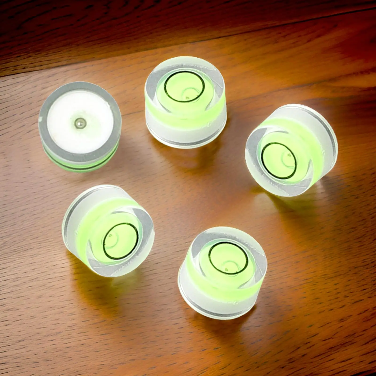 5Pcs Mini Bubble Levels Household Green Round Level Measurement Instrument 10mm*6mm/12mm*7mm/15mm*8mm/18mm*9mm