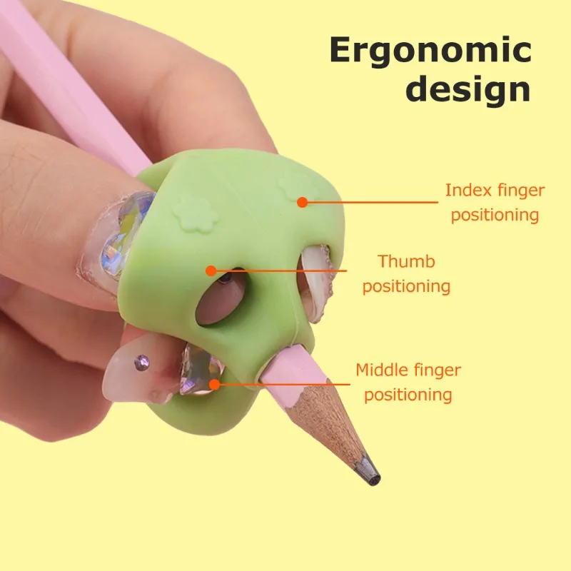 3/6/12PCS Pencil Grips Kids Handwriting Posture Correction Training Grippers Writing For School Students Correct Writing Posture image 3