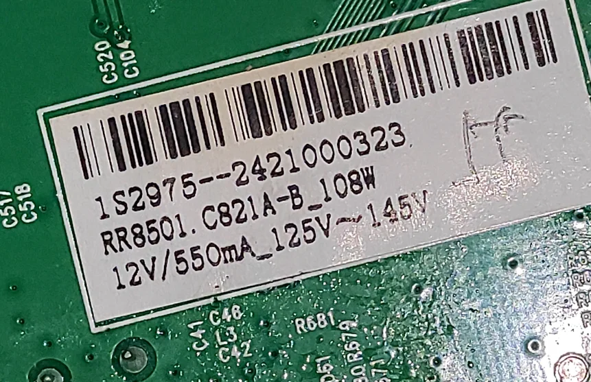 ¡Envío gratis! Placa base de TV de alta potencia RR8501.C821A tres en uno 125-145V 600ma para 1920X1080, funciona bien
