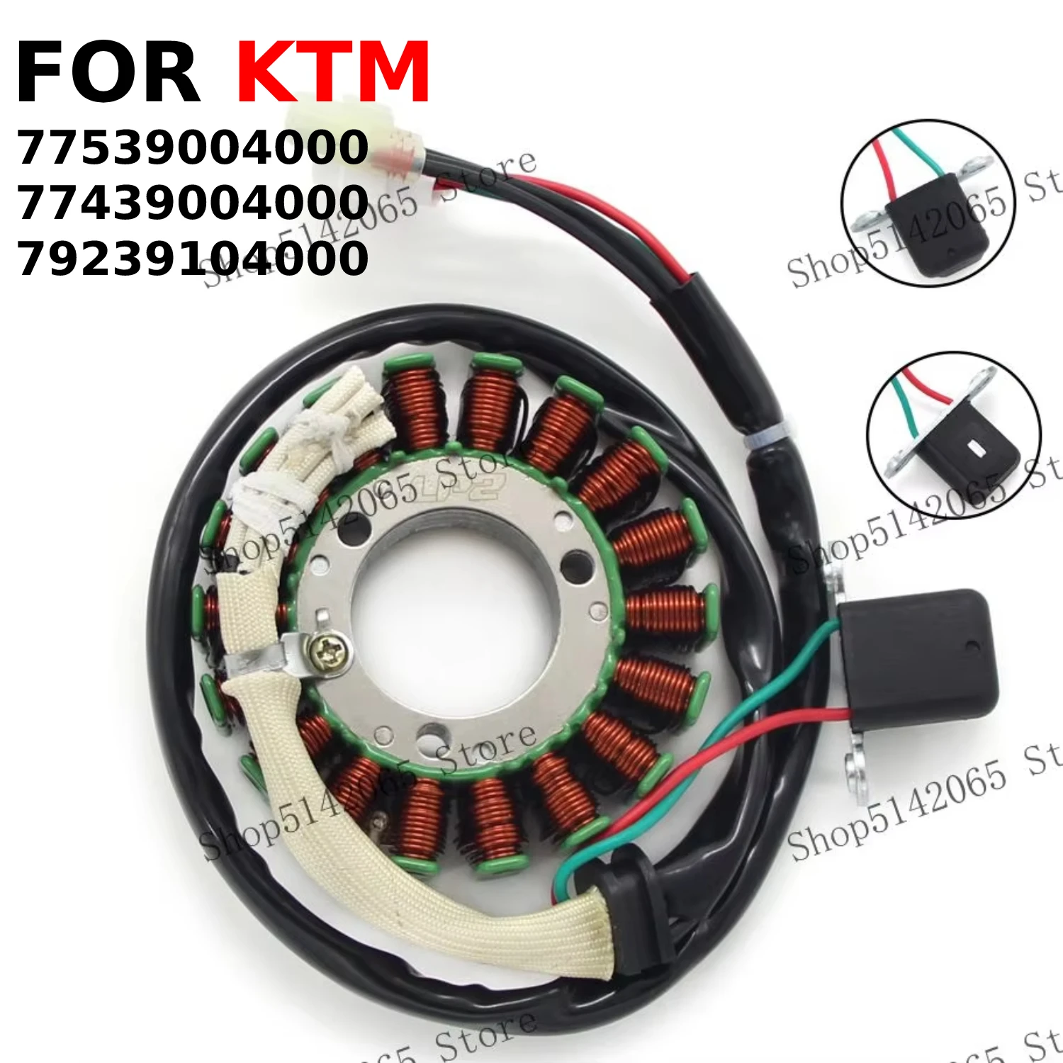 Motorcycle Stator Ignition Generator Coil For KTM 250 350 450 500 XCF-W EXC-F Six Days 250 79239104000 77439004000 77539004000