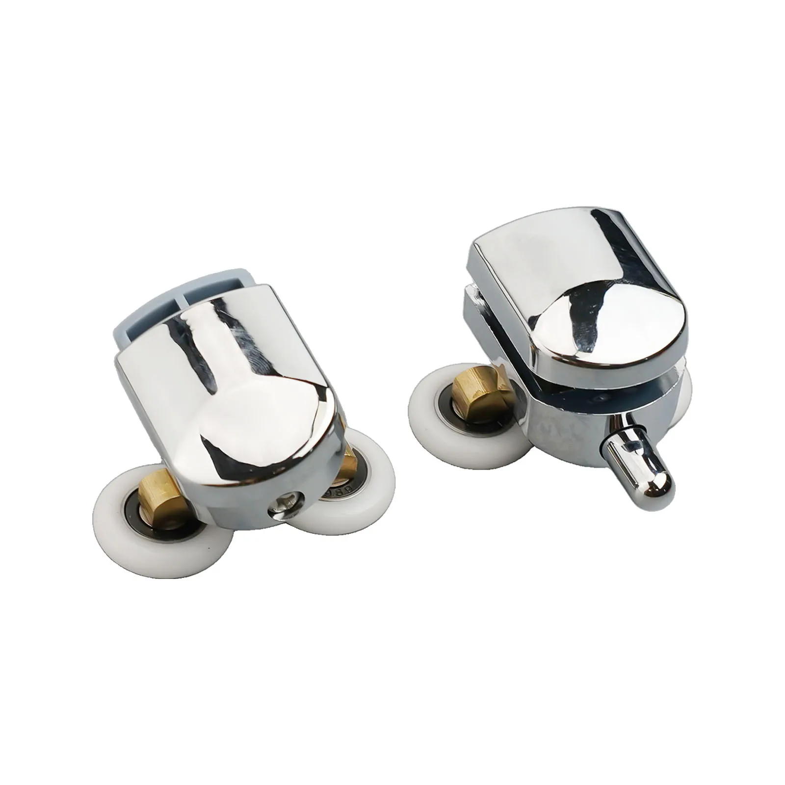 Set of 4 Industrial Grade Rollers for Shower Door Assemblies with Robust Materials Long Service Life in Humid Areas