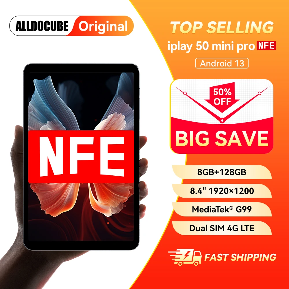 

Alldocube iPlay50 Mini PRO 8,4-дюймовый планшет Android13 Netflix L1 8 ГБ ОЗУ 128 ГБ ПЗУ Helio G99 Dual SIM-карта Google play