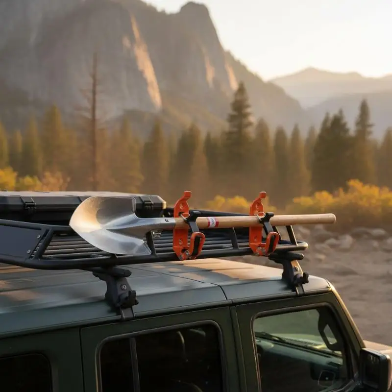 Adjustable Wall Mount Car Roof Rack Bracket for Tool Shovel Clamp High Stability