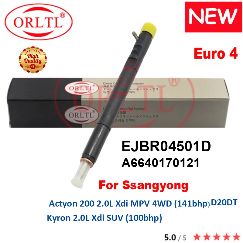 

Форсунка Форсунки ORLTL EJBR04501D 6640170121 (A6640170121),4501D для SSANGYONG Actyon 200 2.0L Xdi MPV 4WD (141bhp) Euro 4