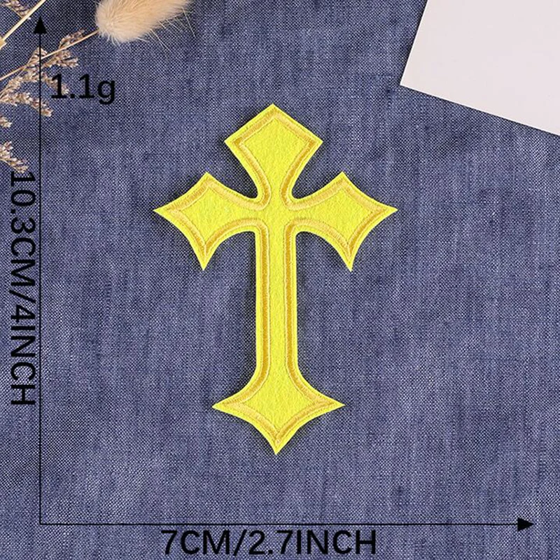 10 Stück Coole Kreuz-Patch-Stickerei-Aufkleber zum Aufbügeln auf Kleidung, Weihnachten, DIY, Jeans, Jacken, Festival-Abzeichen, Taschen, Reparatur, Dekoration – Detail 12