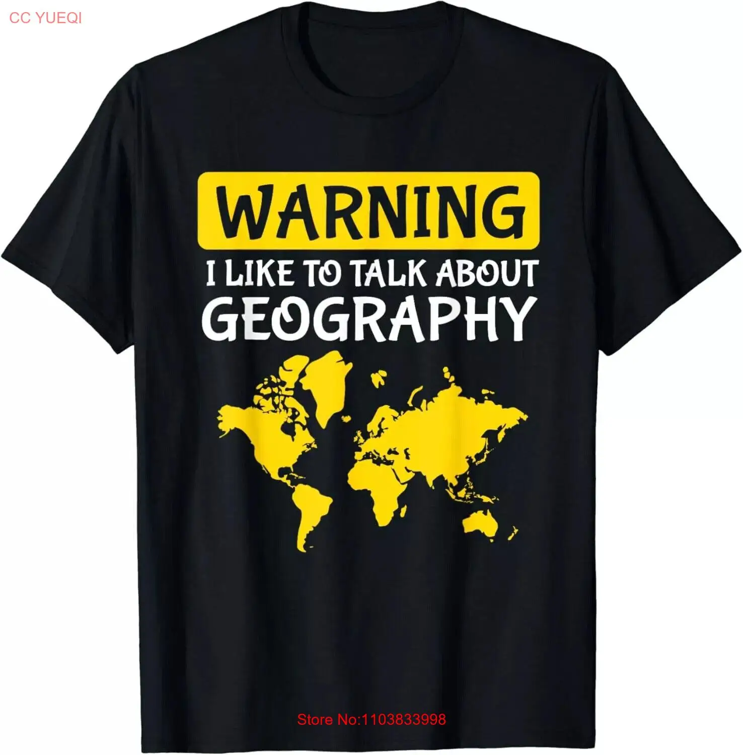 Warning I Like To Talk About Geography Teacher Gift Unisex T-Shirt