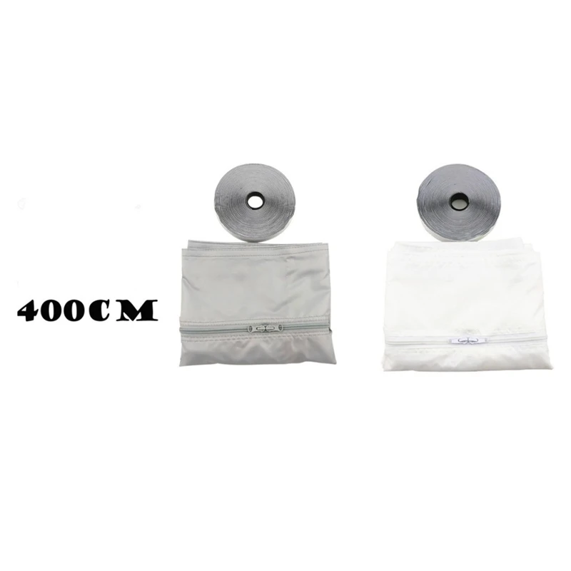 White + Gray Waterproof Pu Coating 4M Mobile Air-Conditioning Window Sealing Strip Soft Cloth Sealing Baffle