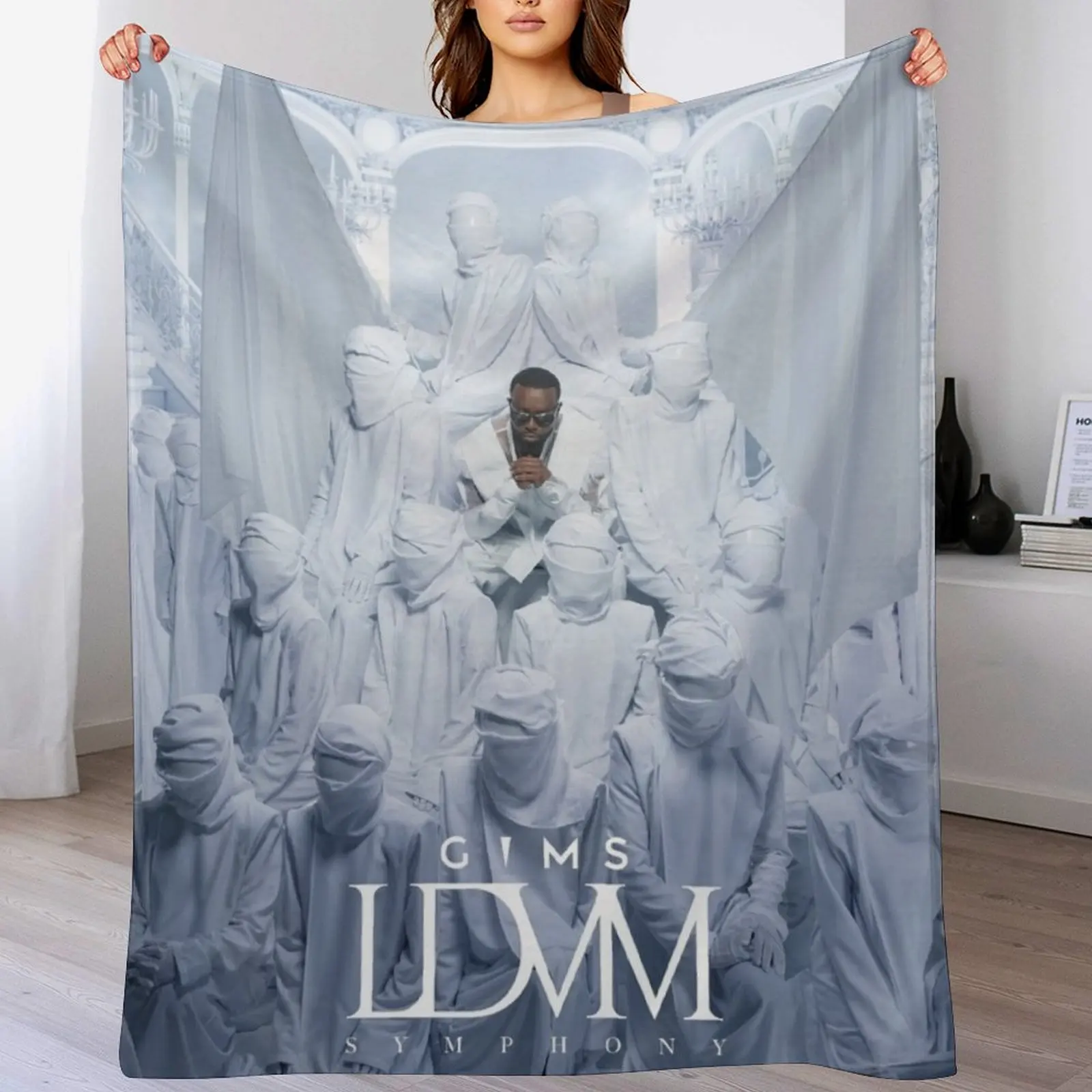 GIMS LDVM SYMPHONY Throw Blanket Bed linens Multi-Purpose Beautifuls Decorative Sofas Blankets