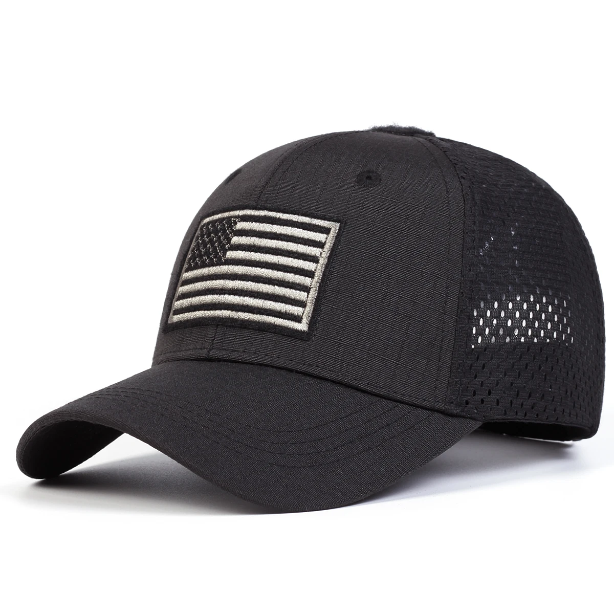 Unisex American Flag Sticker Baseball Net Caps Spring and Summer Outdoor Adjustable Casual Hats Sunscreen Hat