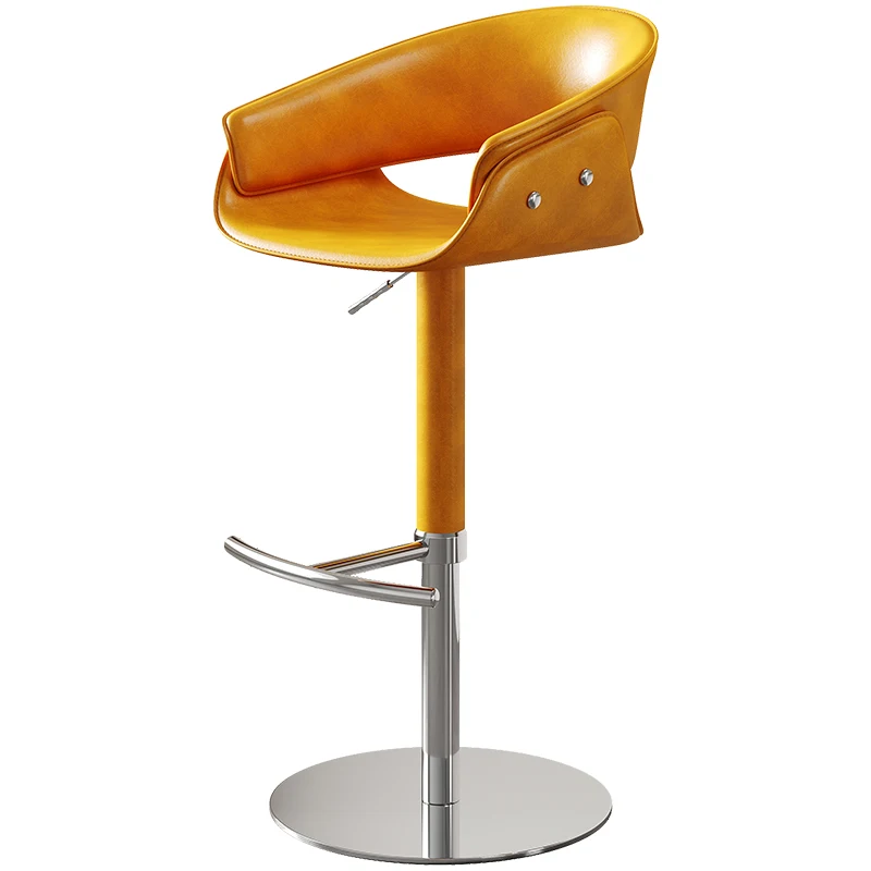 Silla de Bar de Diseño de Lujo, Cómoda, Moderna, Estilo Nórdico, Giratoria, Ajustable, para Desayuno, Banqueta, Muebles de Club