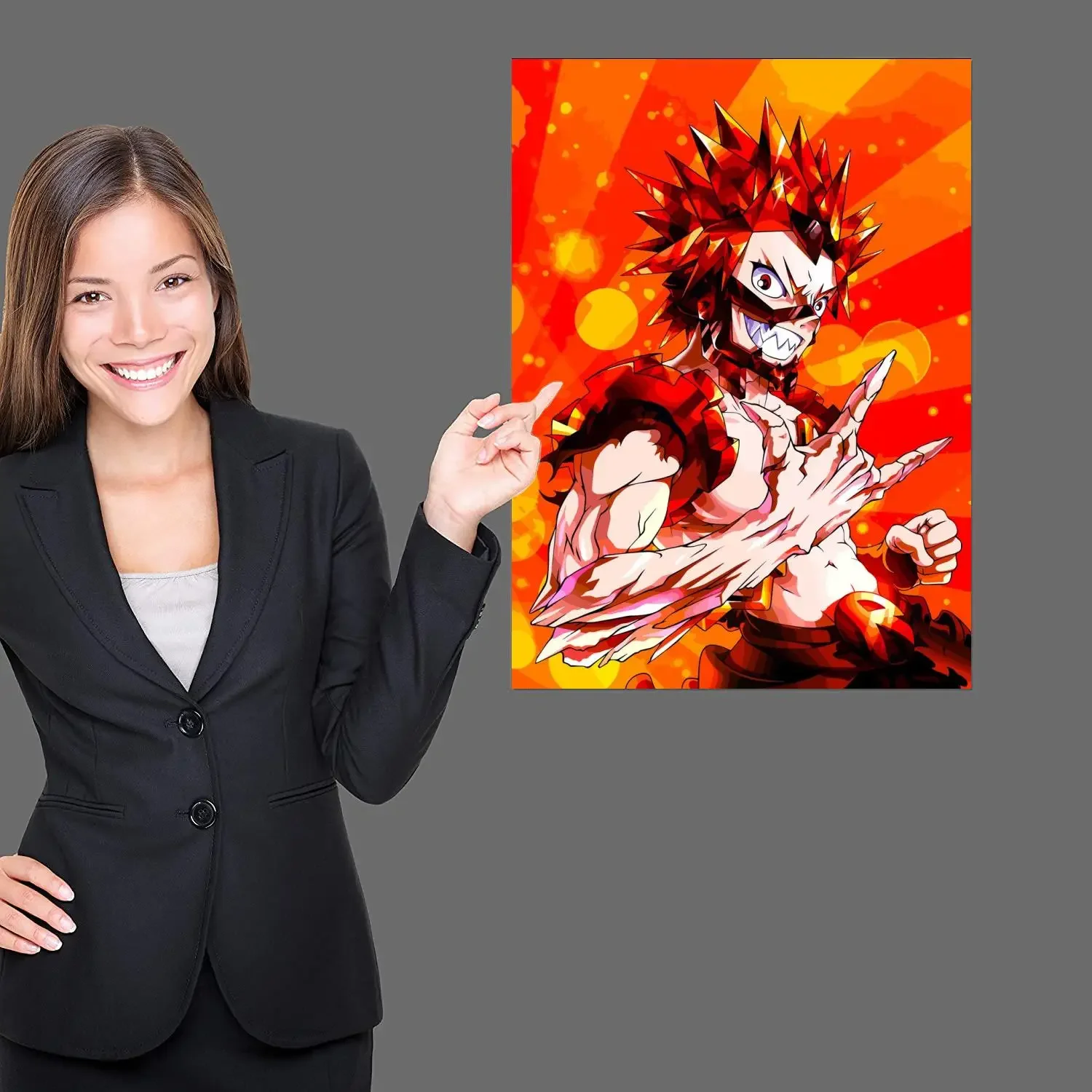 mha kirishima Canvas Art Poster and Wall Art Picture Print, Modern Family Bedroom Decor Posters