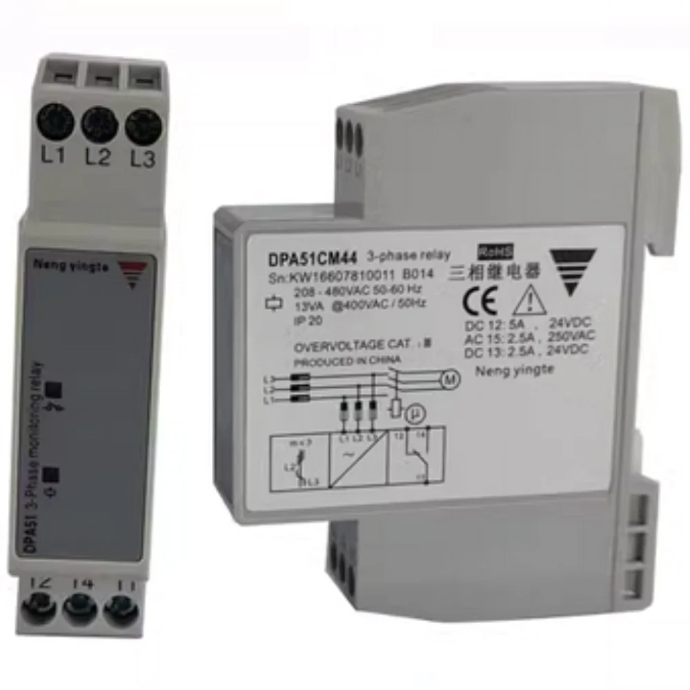 

Three-Phase Relay Phase Sequence Protection Relay DPA51CM44 XJ12