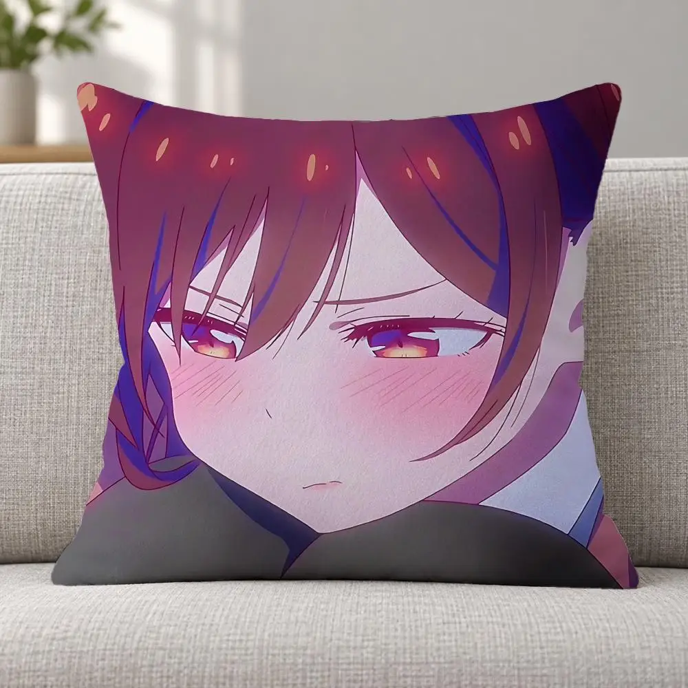 Anime Romance C-Chizuru Mizuhara Cushion Cover Soft Plush Decorative Sofa Bedroom Living Room Car Dorm Home Decor Gift