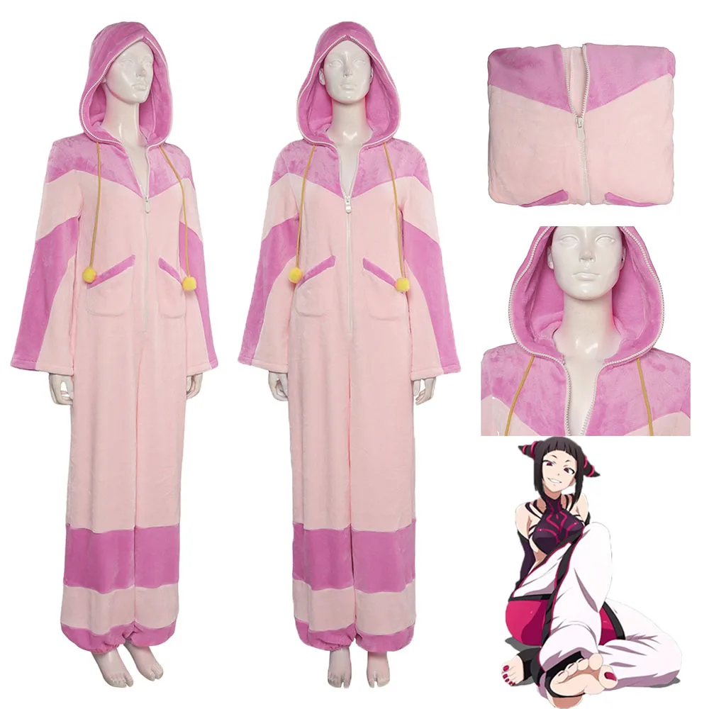 

Fighter Juri Cosplay Hoodie Jumpsuit Costume Game SF Roleplay Outfits For Adult Female Halloween Carnival Fantasia Disguise Suit