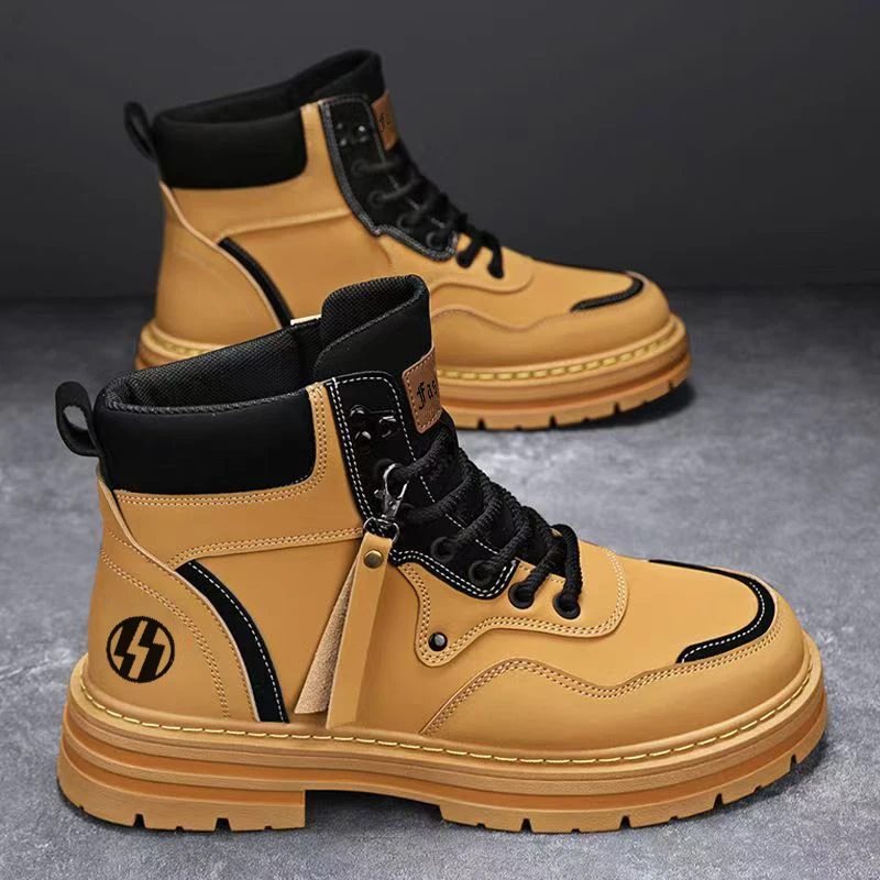 

Men's Casual Boots Autumn 2026 New Wear-resistant Work Boots British Style Leisure Shoes Yellow Boots Trendy Shoes
