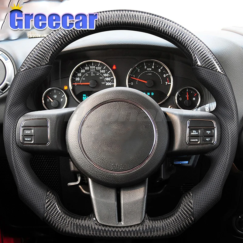 

Carbon Fiber Steering Wheel Customized For Jeep Wrangler Patriot Compass Grand Cherokee 2011 2012 2013 2014 2015 2016 2017 2018