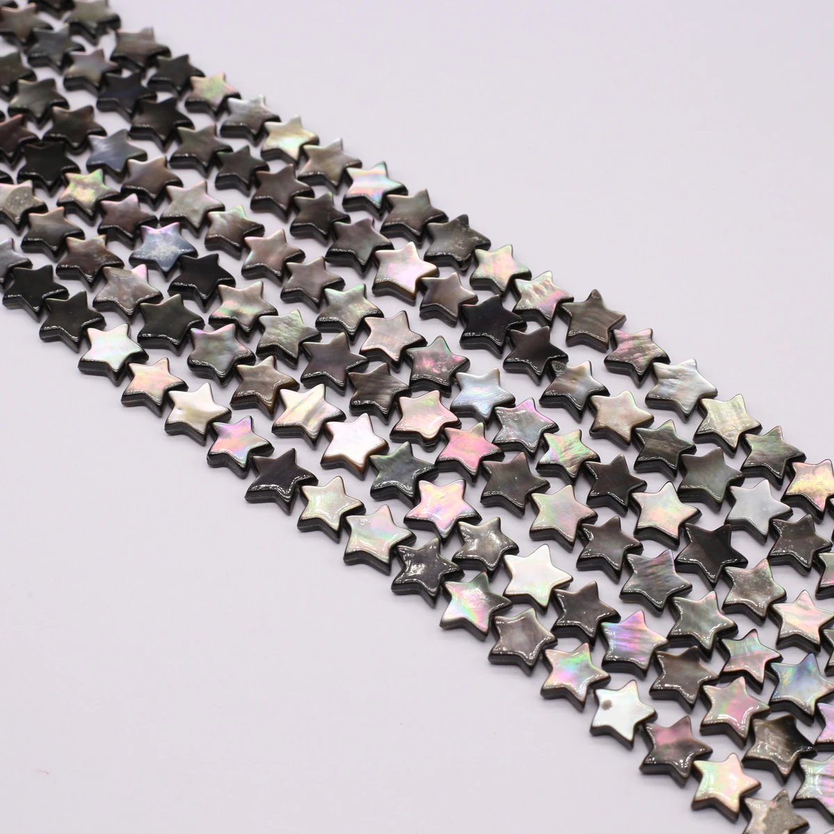 

10x10mm Natural Shell Black Star Shaped Beads Charms for DIY Women Men Necklace Bracelets Jewelry Making Supplies Accessories