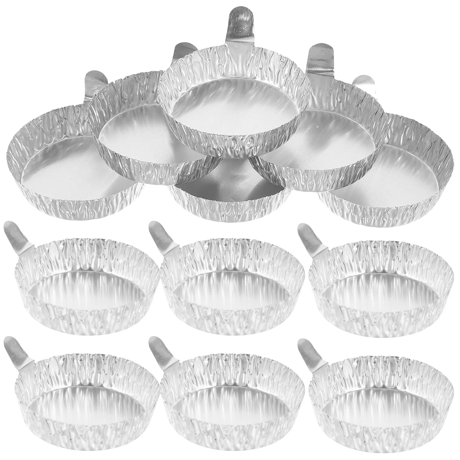 แผ่นชั่งน้ำหนัก 100 ชิ้น ขนาด 42 มล. ถาดตัวอย่างอลูมิเนียมฟอยล์ อุปกรณ์ห้องปฏิบัติการสำหรับเครื่องวิเคราะห์ความชื้นแบบตั้งซ้อนได้ น้ำหนักเบา จัดเก็บง่าย