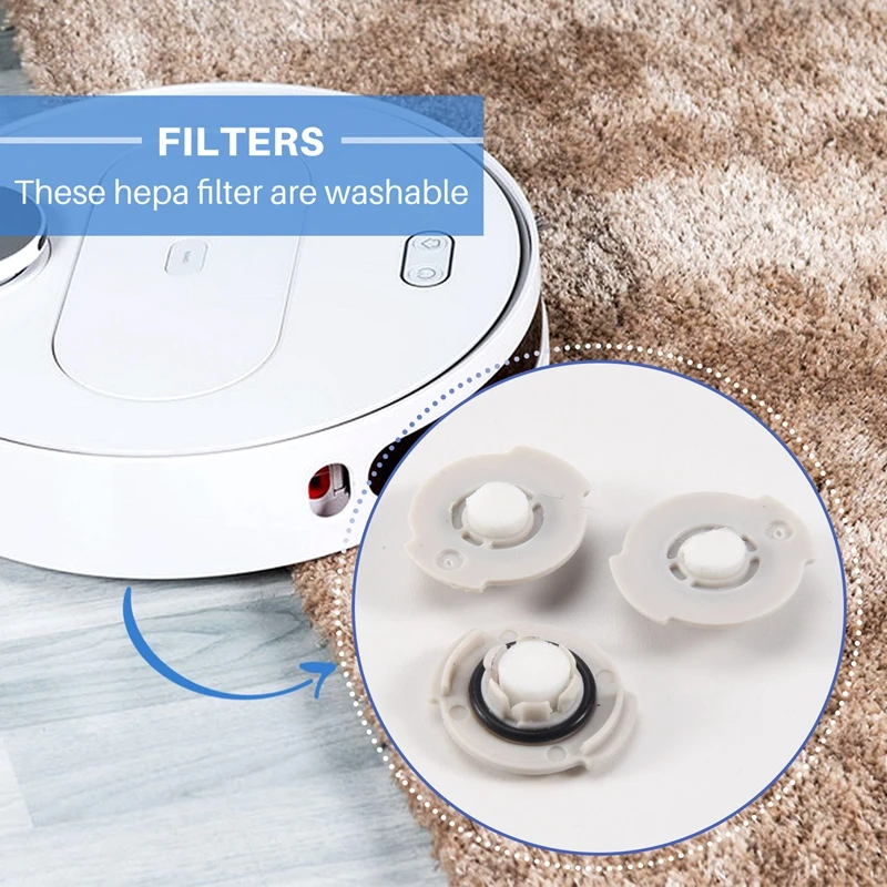 【Must-Haves】24 unids/lote para Xiaomi Roborock Robot S50 S51 repuestos de aspiradora accesorios Roborock filtro de tanque de agua