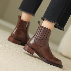 2024 New Autumn Women Shoes Chelsea Women Boots Winter Block Ankle Boots for Women Zapatos De Mujer Womens Chunky Boots