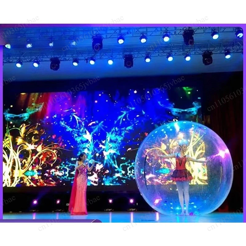 Two Meters Transparent Inflatable Walking Ball, 0.8mm Thickened PVC Material, Good Wear Resistance and Airtightness