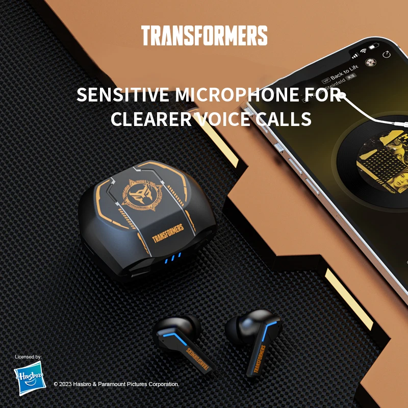 TRANSFORMERS TF-T06 In Ear Earphone Wireless Bluetooth 5.3 Mini Headphones HiFi Stereo Outdoor Sport Music Headset Long Standby