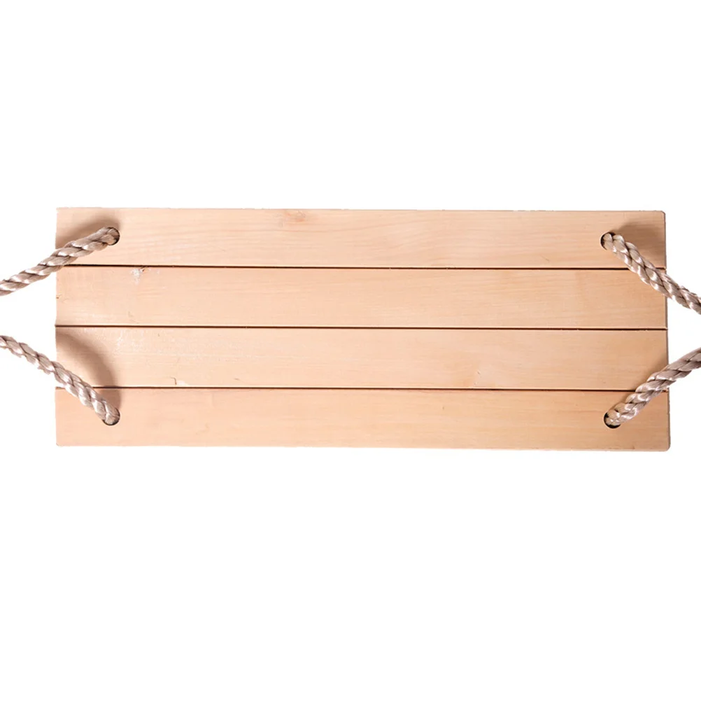 Juego de columpio de madera de cuatro tableros, asiento colgante para niños y adultos, cuerda de nailon duradera, juego al aire libre, 1 Uds.