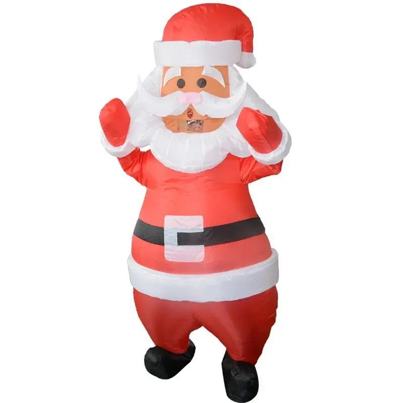 Christmas Naughty Santa Claus Exotic Cosplay Inflatable Party Costumes Adult Inflatable Clothing Funny Props Inflated Garment