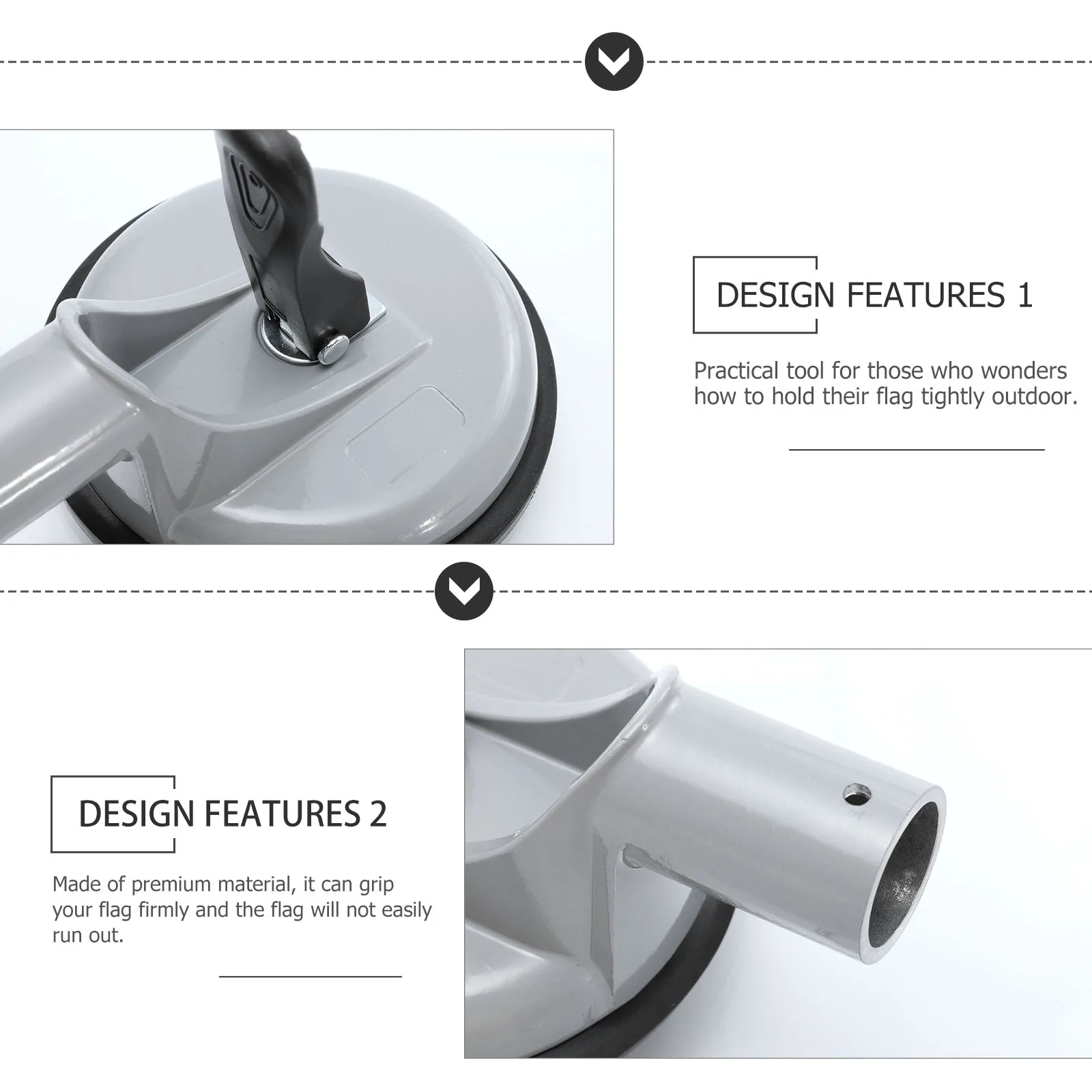 

1Pcs Premium Material Flagpole Bracket Multipurpose Mounting Base for Houses Garages Universal Flagpole Bracket