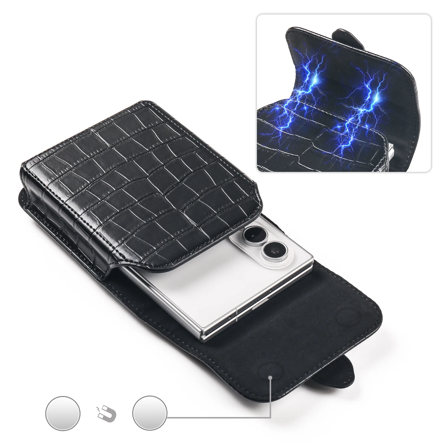 1Pc Magnetic Crocodile Leather - Leatherwork Fasteners ulasan dan harga