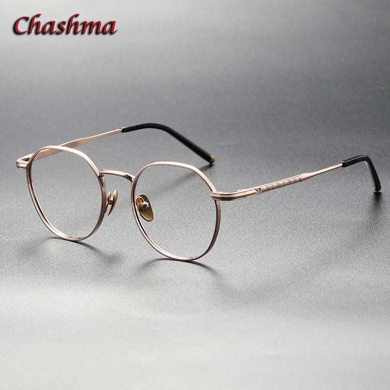 Chashma Round Pure Titanium Light Eyeglasses Men Glasses Quality Myopic Glasses Frame Optical Eyewear for Prescription Lenses