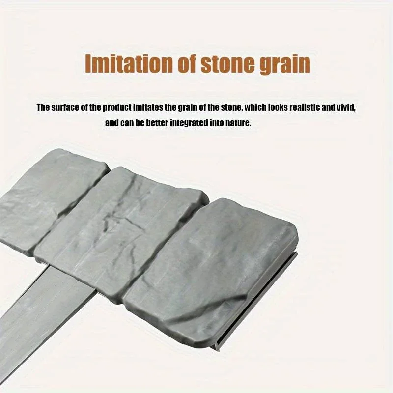 Imitation Stone Pattern Splicing Horticultural Patch Fence,Suitable for Garden Lawn,Flower Bed Decoration and Isolation
