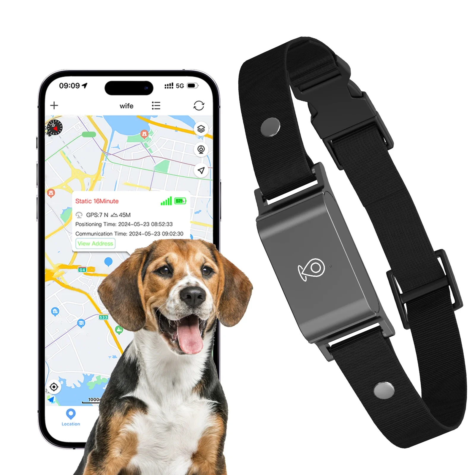 4G GPS Animal Tracker Collar Anti-Lost Real Time Tracking Dog Cat Locator IP67 Waterproof Pet Tracker with Electronic Fence